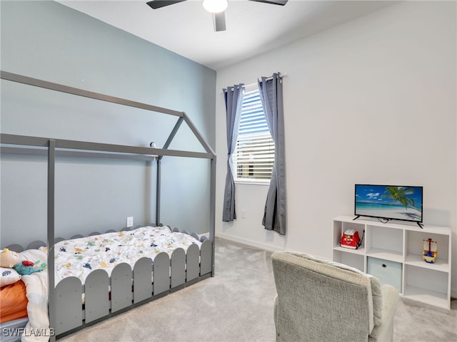 17319 Coastal Ridge Dr, Fort Myers, FL 33908 - carpeted bedroom featuring ceiling fan and baseboards