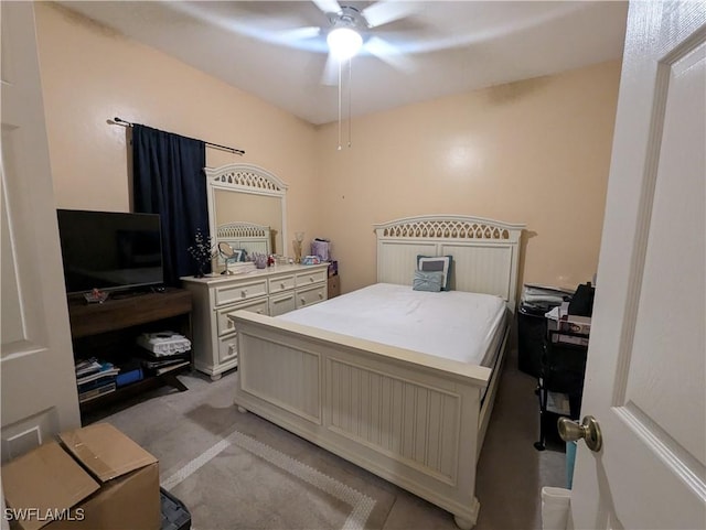 1711 NW 28th Ter, Cape Coral, FL 33993 - bedroom featuring light colored carpet and a ceiling fan