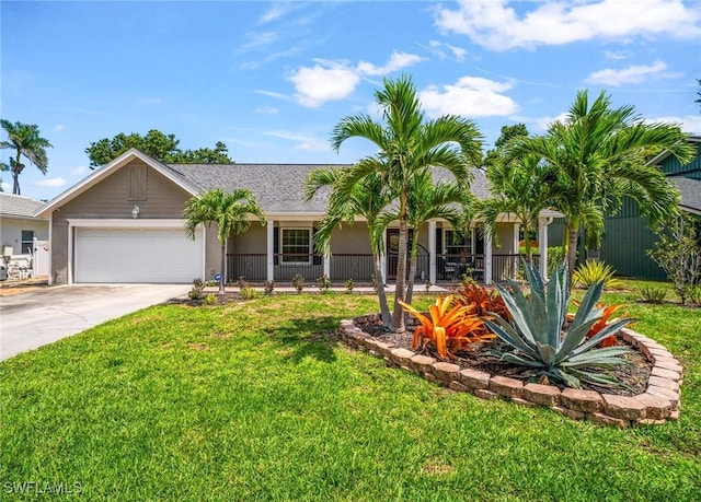 1263 Caloosa Dr, Fort Myers, FL 33901 - single story home featuring an attached garage, a front lawn, driveway, and stucco siding