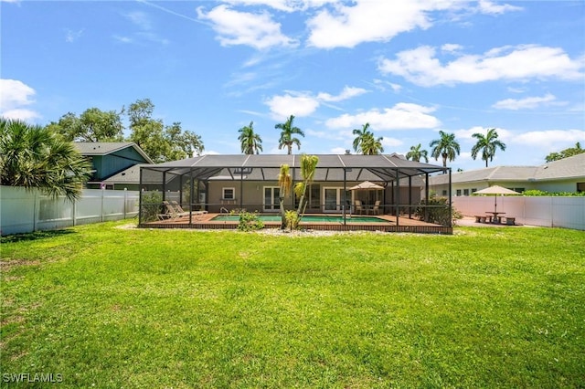 1263 Caloosa Dr, Fort Myers, FL 33901 - rear view of house featuring a lanai and a patio