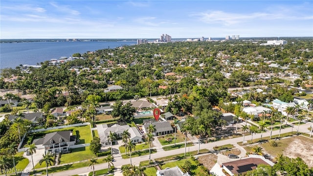 1263 Caloosa Dr, Fort Myers, FL 33901 - aerial overview of property's location with a nearby body of water and nearby suburban area