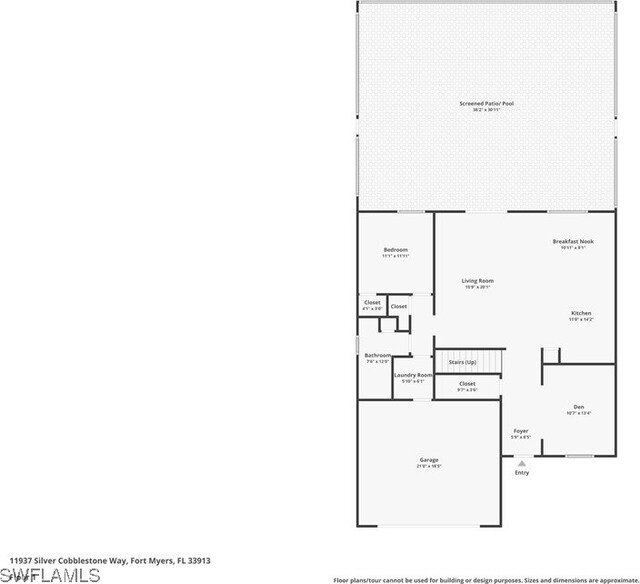 11937 Silver Cobblestone Way, Fort Myers, FL 33913 - floor plan / room layout