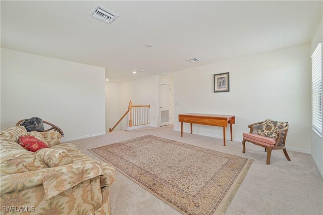 11937 Silver Cobblestone Way, Fort Myers, FL 33913 - living area with light carpet, baseboards, and recessed lighting