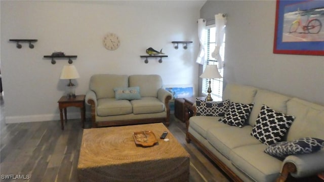 17156 Ravens Roost Unit 7, Fort Myers, FL 33908 - living area featuring wood finished floors and baseboards