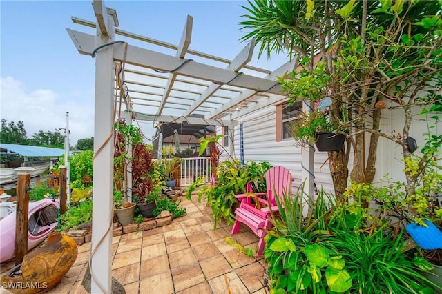 134 Dartmouth Dr NW, Port Charlotte, FL 33952 - view of patio / terrace with a pergola