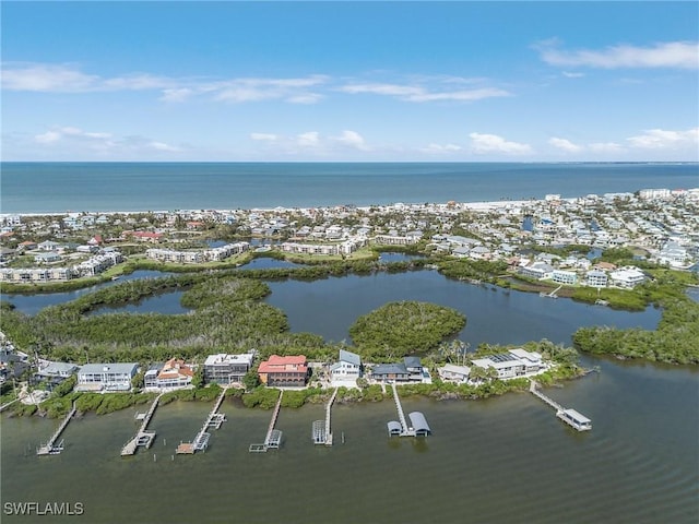 21401 Widgeon Ter, Fort Myers Beach, FL 33931 - aerial overview of property's location with a nearby body of water