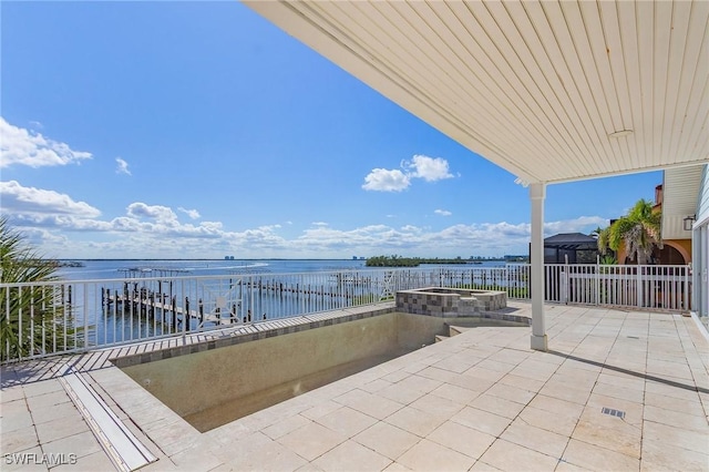 21401 Widgeon Ter, Fort Myers Beach, FL 33931 - view of patio featuring a water view