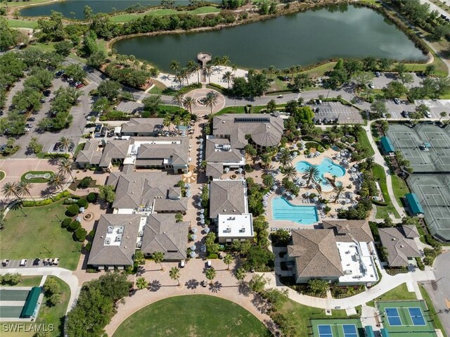 10450 Materita Dr, Fort Myers, FL 33913 - aerial overview of property's location with a large body of water and a pool