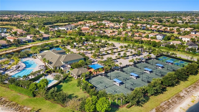 4172 Crescent Ct, Naples, FL 34119 - aerial view of residential area featuring a pool