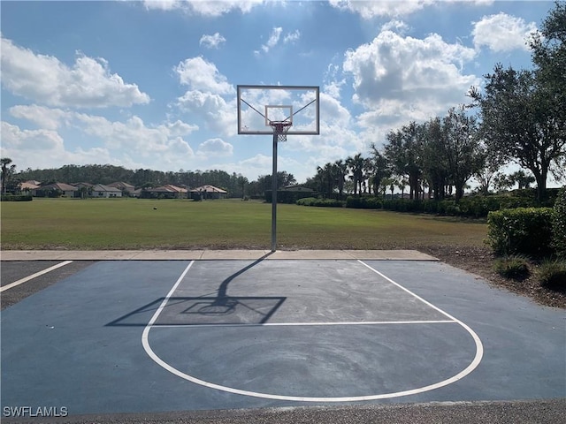 3663 Wild Sage Way, Alva, FL 33920 - view of sport court featuring community basketball court and a yard