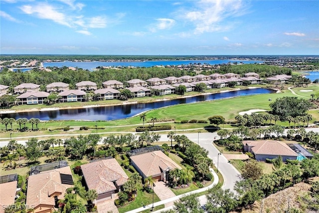 9578 Coquina Cir, Naples, FL 34120 - aerial view of residential area with a local golf course and a nearby body of water