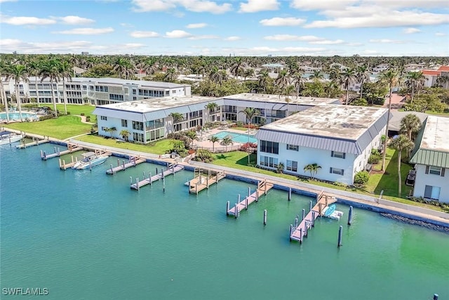 333 Harbour Dr Unit 201, Naples, FL 34103 - drone / aerial view of a large body of water and numerous boat docks