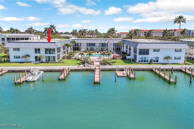333 Harbour Dr Unit 201, Naples, FL 34103 - rear view of property with a water view