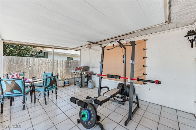 626 103rd Ave N, Naples, FL 34108 - exercise area with tile patterned floors