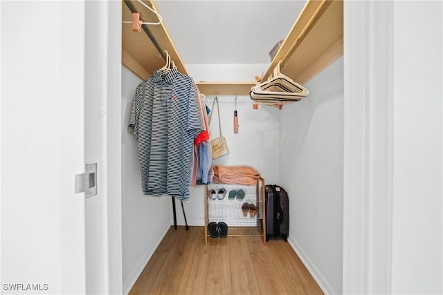 1977 Gulf Shore Blvd N Unit 302, Naples, FL 34102 - walk in closet featuring wood finished floors