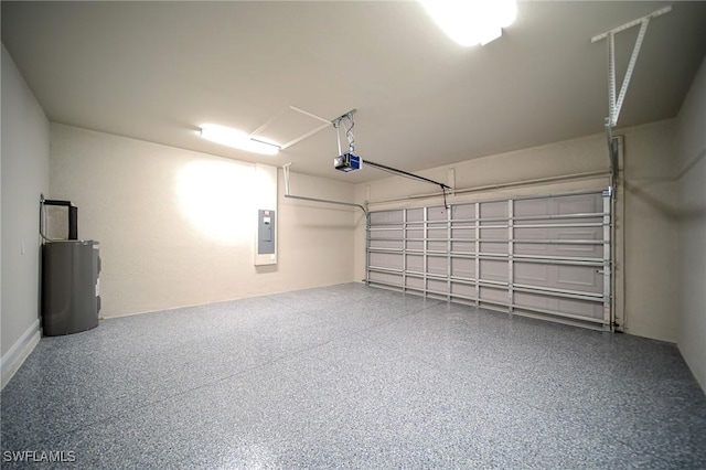 3711 6th St W, Lehigh Acres, FL 33971 - garage featuring a garage door opener and electric panel