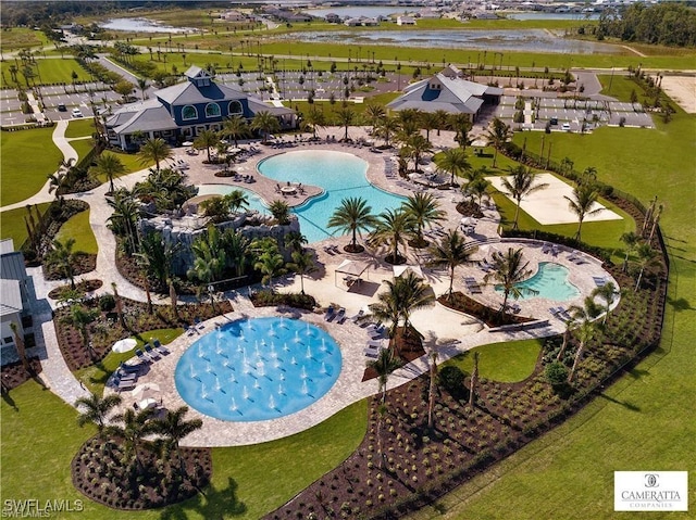 19694 Deming Ln, Estero, FL 33928 - aerial view of a pool