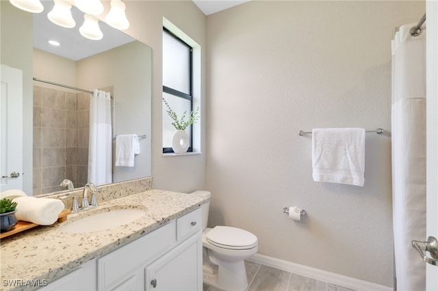 19694 Deming Ln, Estero, FL 33928 - full bath with vanity, a chandelier, and curtained shower