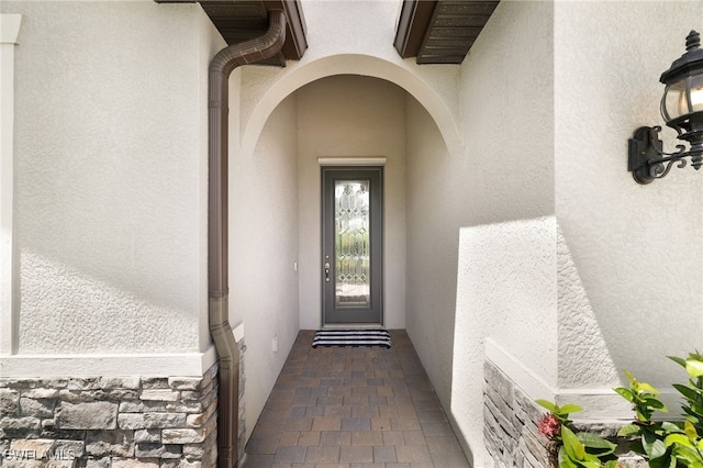 19694 Deming Ln, Estero, FL 33928 - view of exterior entry with stucco siding