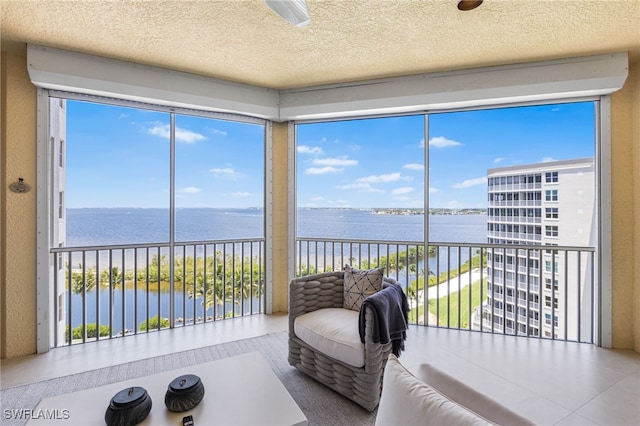 14270 Royal Harbour Ct Unit 920, Fort Myers, FL 33908 - sunroom with a water view and healthy amount of natural light