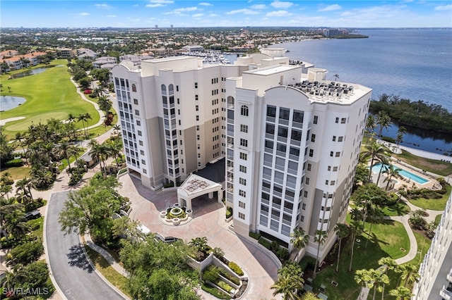 14270 Royal Harbour Ct Unit 920, Fort Myers, FL 33908 - bird's eye view of apartment complex / building, a large body of water, and a golf course