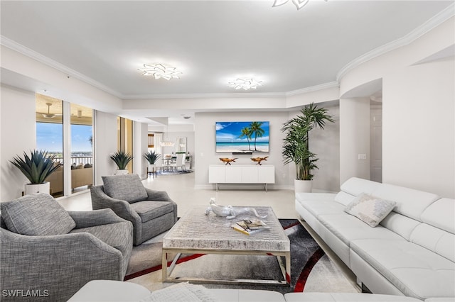 14270 Royal Harbour Ct Unit 920, Fort Myers, FL 33908 - living area with crown molding