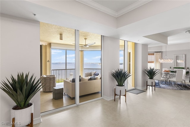 14270 Royal Harbour Ct Unit 920, Fort Myers, FL 33908 - common area with crown molding and a water view