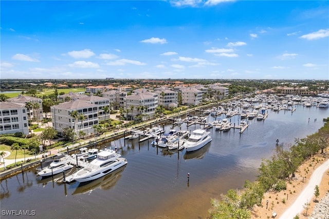 14270 Royal Harbour Ct Unit 920, Fort Myers, FL 33908 - drone / aerial view of a marina and a large body of water