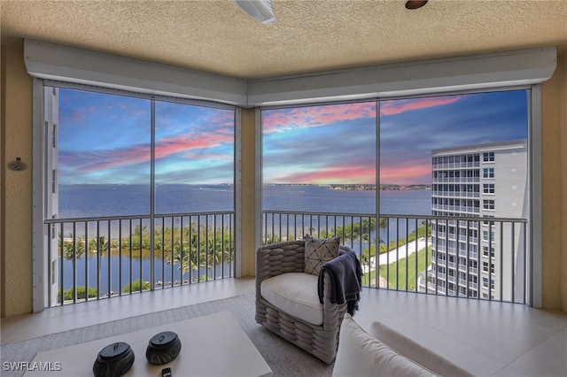 14270 Royal Harbour Ct Unit 920, Fort Myers, FL 33908 - sunroom with a water view and healthy amount of natural light