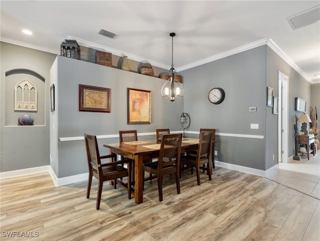 13708 Collina Ct, Estero, FL 33928 - dining room featuring wood finished floors, crown molding, baseboards, and recessed lighting