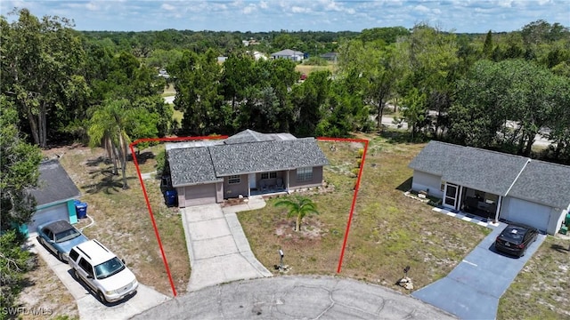 2016 Mariner Ct, Labelle, FL 33935 - aerial view of property and surrounding area with property parcel outlined