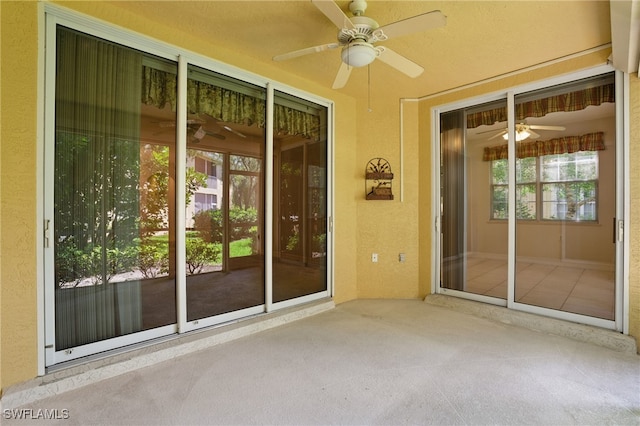 8380 Big Acorn Cir Unit 12A, Naples, FL 34119 - unfurnished sunroom with a ceiling fan