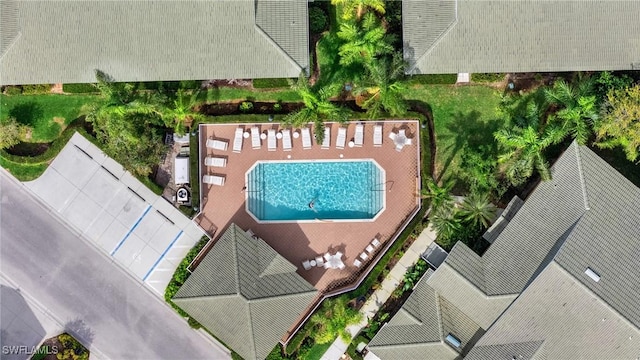 8380 Big Acorn Cir Unit 12A, Naples, FL 34119 - drone / aerial view of a pool area