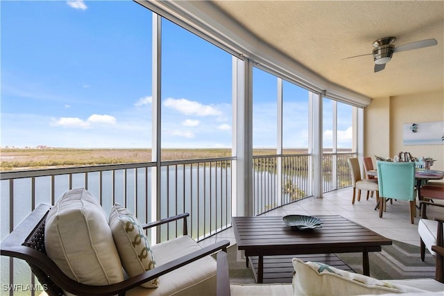 12701 Mastique Beach Blvd Unit 603, Fort Myers, FL 33908 - sunroom with a water view