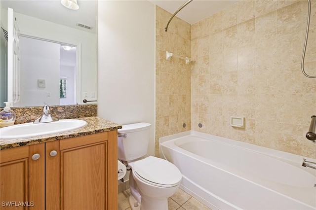 20273 Royal Villagio Ct Unit 204, Estero, FL 33928 - full bathroom featuring  shower combination, toilet, vanity, and tile patterned flooring