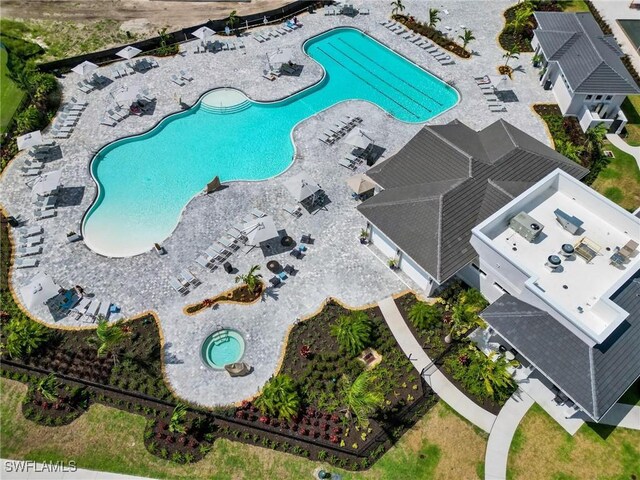 5416 Double Eagle Cir Unit 2327, Ave Maria, FL 34142 - bird's eye view of a pool