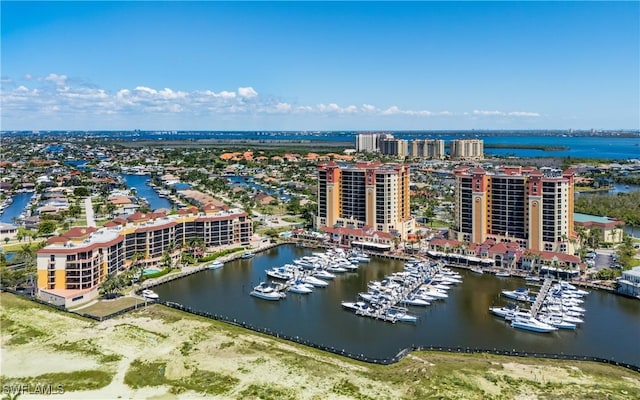 5704 Cape Harbour Dr Unit 105, Cape Coral, FL 33914 - bird's eye view of a nearby body of water and a marina