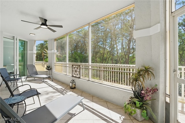 2728 Tiburon Blvd E Unit A104, Naples, FL 34109 - sunroom / solarium featuring ceiling fan