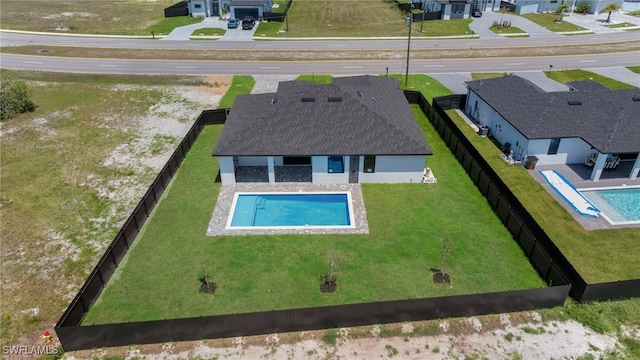 373 El Dorado Blvd S, Cape Coral, FL 33991 - aerial view of residential area featuring a pool area