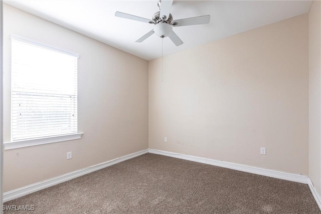 3905 Dunnster Ct, Fort Myers, FL 33916 - carpeted spare room with ceiling fan and baseboards