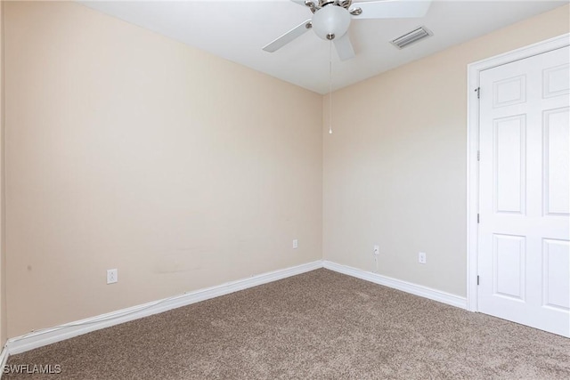 3905 Dunnster Ct, Fort Myers, FL 33916 - unfurnished room featuring carpet, ceiling fan, and baseboards
