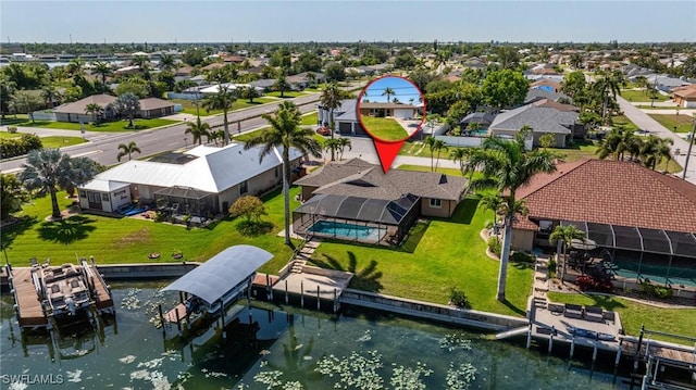 305 SW 8th St, Cape Coral, FL 33991 - aerial view of residential area with a large body of water