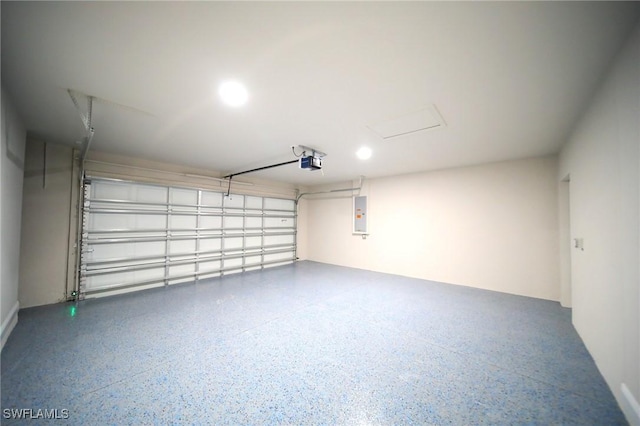 1962 Leghorn St, Lehigh Acres, FL 33972 - garage with a garage door opener and electric panel