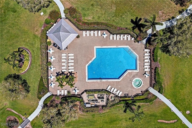 129 S Collier Blvd Unit B-206, Marco Island, FL 34145 - aerial view of a pool