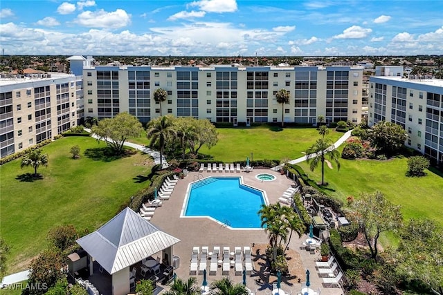 129 S Collier Blvd Unit B-206, Marco Island, FL 34145 - drone / aerial view of a pool