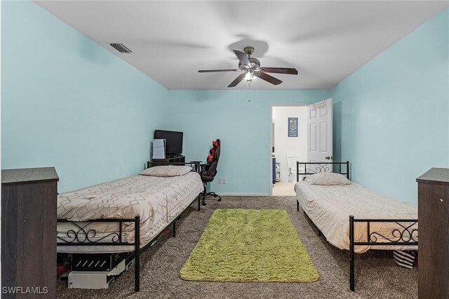1233 NW 26th Pl, Cape Coral, FL 33993 - carpeted bedroom featuring ceiling fan