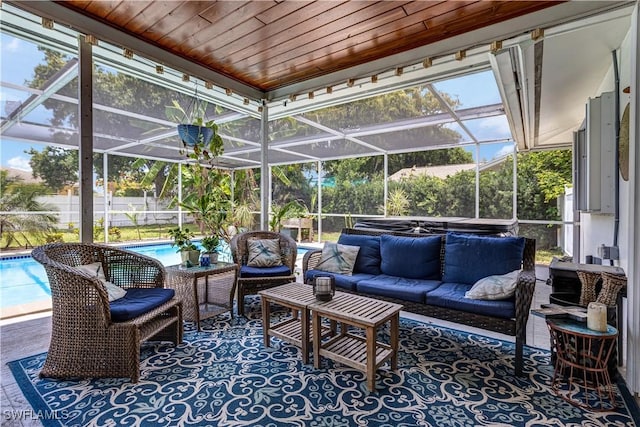 5692 Eichen Cir W, Fort Myers, FL 33919 - sunroom / solarium with an outdoor living space