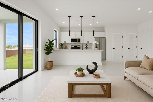 2003 Curry Ave N, Lehigh Acres, FL 33971 - living room with recessed lighting