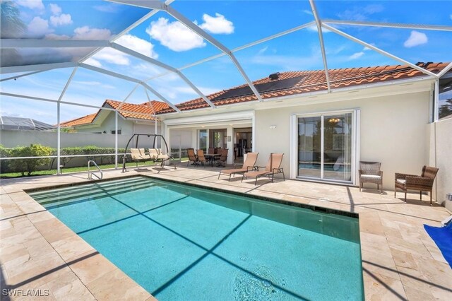 3774 Whidbey Way, Naples, FL 34119 - swimming pool featuring a patio area and a lanai