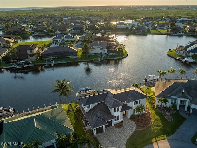 4013 Bastia Ct, Punta Gorda, FL 33950 - aerial view at dusk of a water view and a residential view